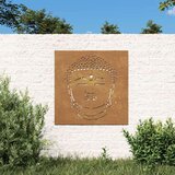  Vrtni zidni ukras 55 x 55 cm čelik COR-TEN uzorak Budine glave | shoptok.hr