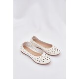 EVENTO Boto Perforated Children's Ballerinas With Glitter White Zindira | Shoptok.si