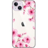 Silikonska maska za iPhone 14 Plus 6.7 Rose flowers Print Skin providna