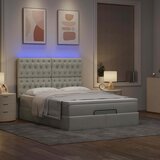 vidaXL Otomanski krevet s madracima i LED 140x200 cm baršunasti Cijene