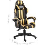  Igraća stolica od umjetne kože crno-zlatna | shoptok.hr