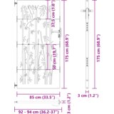  Dvorišna vrata - Vrtna vrata Crna 105 x 175 cm Čelik s praškastim premazom | shoptok.hr