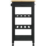  Kuhinjski kolica MONZA Crna 48 x 40 x 88,5 cm | shoptok.hr