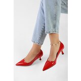Shoeberry Women's Javier Red Patent Leather Stiletto Cene