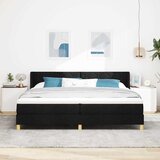  s opruga kutije s uzglavljem Crna 200 x 200 cm tkanina | shoptok.hr