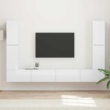  Set TV komoda 8 pcs Visoki sjaj bijela Konstruirano drvo | shoptok.hr