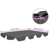  Zamjenski krov za vrtnu ljuljačku antracit 150/130x105/70 cm | shoptok.hr
