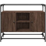  Komoda sa staklenom površinom boja hrasta 98x35x81 cm drvena | Eponuda.com