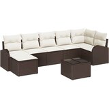  Set sofe s jastukom s pohranom 8 pcs Smeđa poliratan | shoptok.hr