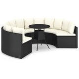  7-dijelni set vrtnih sofa od poliratana s jastucima crni | shoptok.hr