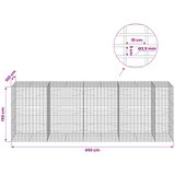  Gabion s žicom debljine 3,5 mm i mrežom 5x10 cm 450x100x150 cm | shoptok.hr