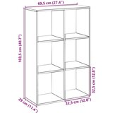 vidaXL Pregrada s knjižno omaro bela 69,5x29x103,5 cm inženirski les Cene