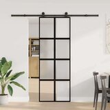vidaXL Klizna vrata s priborom 76 x 205 cm kaljeno staklo i aluminij | shoptok.hr