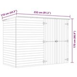 vidaXL vrtna kolesarska lopa 232x110x170 cm impregnirana borovina | Shoptok.si