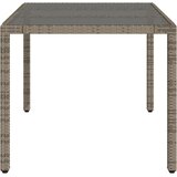  Vrtni stol sa staklenom pločom sivi 150x90x75 cm od poliratana Siva 150 x 90 x 75 cm | shoptok.hr