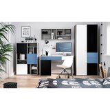 Modern Living Pisalna Miza Laser, Bela, Siva, Črna, Modra | Shoptok.si