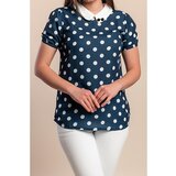 Fenzy Top S Printom Točkica, Tamnoplavi | shoptok.hr