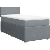 Maison Chic Box spring postelja - Vzmetna postelja z vzmetnico svetlo siva 80x200 cm blago SL4924, (21905759) Cene