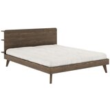 Karup Design Rjava zakonska postelja iz borovega lesa z letvenim dnom 160x200 cm Retreat - Karup Design Cene