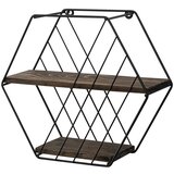 Hanah home Smeđa polica s više razina od masivne smreke 44 cm Liliales – Cijene