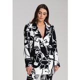 Look Made With Love Woman's Jacket Laura 1604 Black/White | ePonuda.com