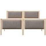  Okvir kreveta Smeđa i taupe 160 x 200 cm Masivna borovina | Eponuda.com