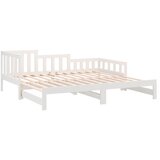  Dnevni ležaj na izvlačenje bijeli 2x(90x190)cm masivna borovina | shoptok.hr