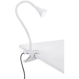 LED namizna svetilka s sponko Reality Leuchten Viper (3 W, višina 35 cm, 260 lm, topla bela svetloba, bela)