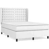  Box spring postelja z vzmetnico bel 140x200 cm umetno usnje, (20900291) | Shoptok.si
