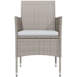  3-dijelni vrtni blagovaonski set s jastucima bež i crni | shoptok.hr