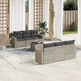 vidaXL 7-dijelni set vrtnih sofa svjetlosivi od poliratana Cijene