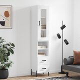 vidaXL Visoka omara bela 34,5x34x180 cm inženirski les Cene