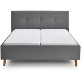 Meise Möbel Siva oblazinjena zakonska postelja s prostorom za shranjevanje z letvenim dnom 180x200 cm Madea – | Shoptok.si
