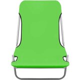 vidaXL Zložljiv ležalnik 2 kosa jeklo in blago zelene barve, (20662836) | Shoptok.si