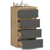 AKORD KOMODA CL4 OAK ARTISAN / SIVA, (21702903) | Shoptok.si