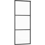  Klizna vrata s priborom 76 x 205 cm od ESG stakla i aluminija - 76 x 205 cm (213.5 cm) 1 2 vodoravne šipke | shoptok.hr