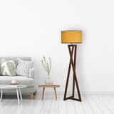 Opviq lights Senf žuta/smeđa stojeća svjetiljka s tekstilnim sjenilom (visina 149 cm) Maçka – | shoptok.hr