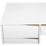 Venda pisalna miza leseni material bela, barve hrasta | Shoptok.si