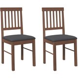 Furnova Jedilni stoli z blazinami 2 kosa Brown Solid Wood Rubber, (21929240) | Shoptok.si