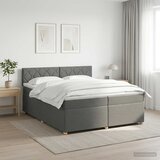  Boxspring krevet s madracem Tamnosiva 200 x 200 cm Tkanina | shoptok.hr