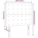  Uzglavlje crno 100x5x118/128 cm umjetna koža | shoptok.hr
