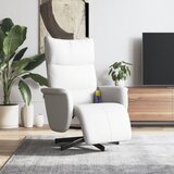 vidaXL Masažni naslonjač od umjetne kože s osloncem za noge bijeli | shoptok.hr