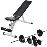 Klupa za vježbanje sa setom utega 30 5 kg