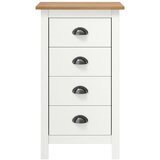 Maison Chic Komoda - Predalnik Hill bela 46x35x80 cm trdna borovina, (21718060) | Shoptok.si