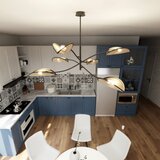  Luster na šipci LOTUS 6xE14/10W/230V crna/bež | Eponuda.com