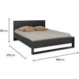 MID.YOU POSTELJA 160 cm x 200 cm , leseni material temni hrast | Shoptok.si