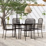  5-dijelni vrtni blagovaonski set crni | shoptok.hr