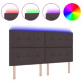  LED vzglavje temno rjave barve 90 cm iz blaga, (22051688) | Shoptok.si