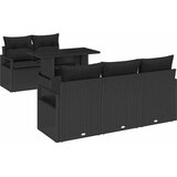  Sjedeća garnitura za vrt 6 kom. Bež Poli ratan 175 x 62 x 85 cm | shoptok.hr