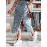 DStreet Spódnica jeansowa midi z rozcięciem MORETES niebieska | Shoptok.si